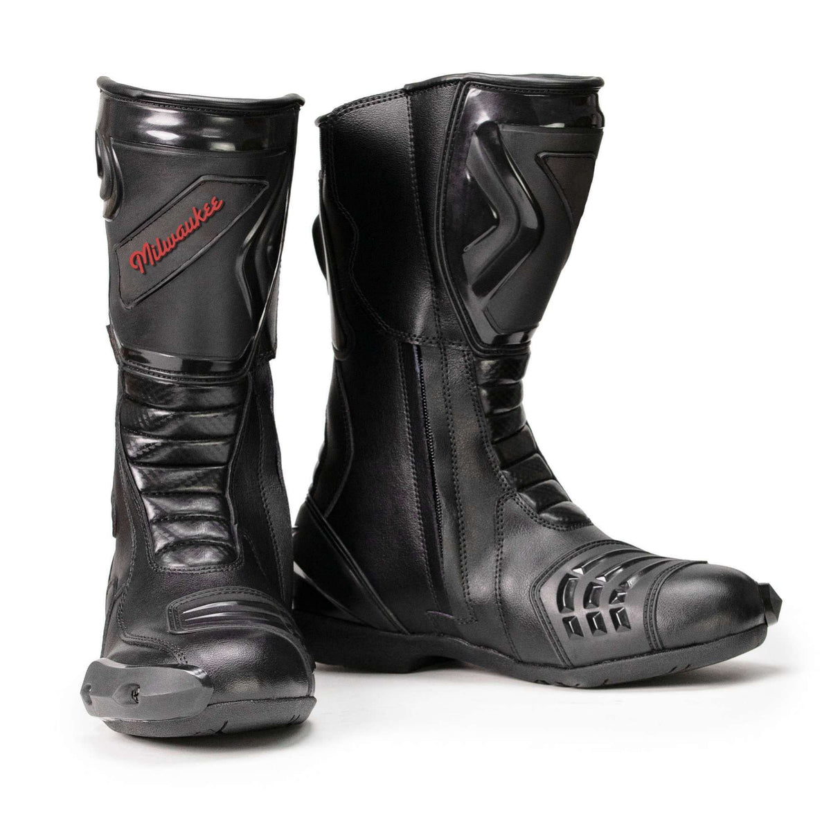 Type-R Waterproof Leather Riding Boots Black