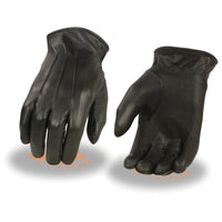 Men's Black Welted Thermal Lined Leather Gloves