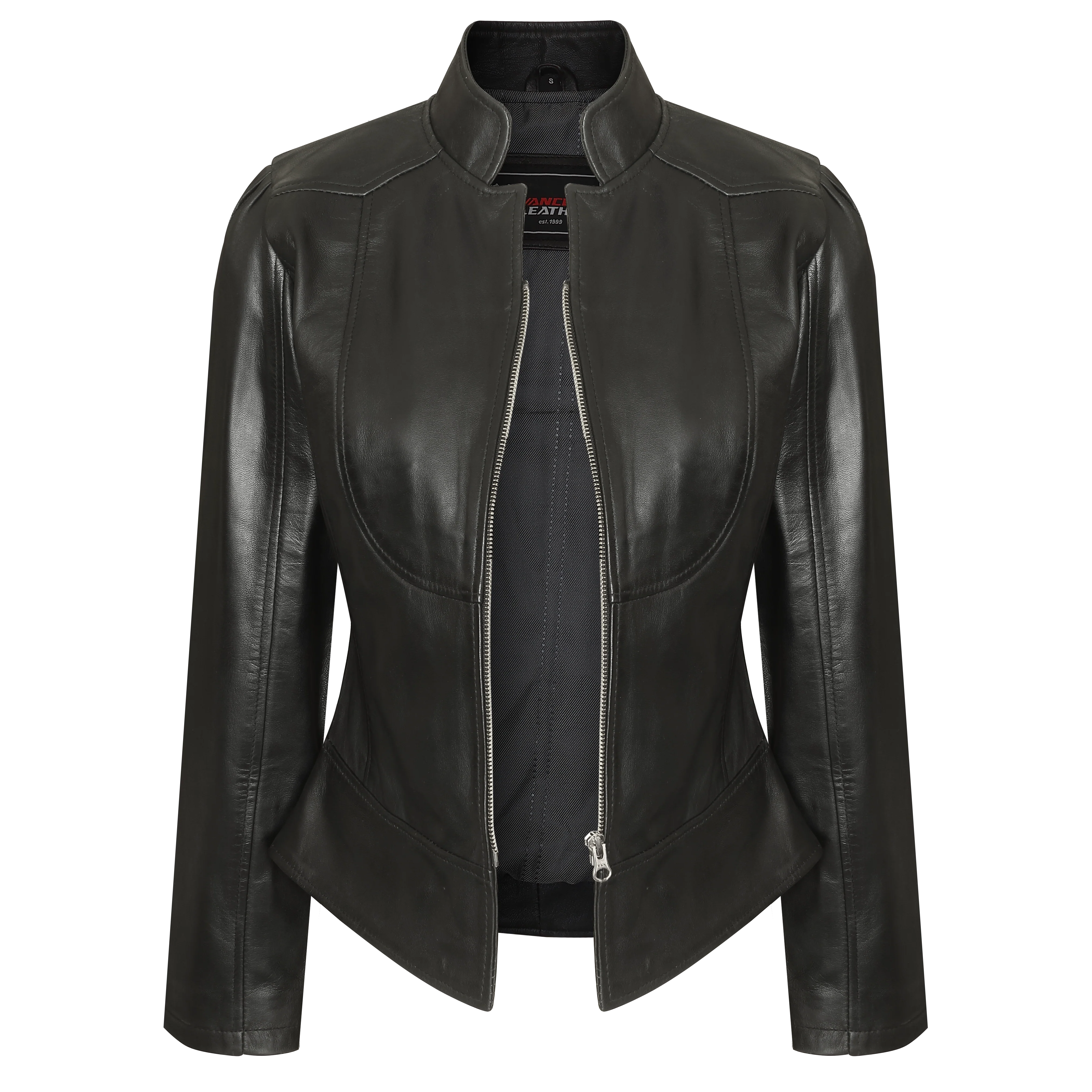 Ladies Vintage Black Genuine Leather Jacket Size L Slim Fit - clothing &  accessories - by owner - apparel sale -...