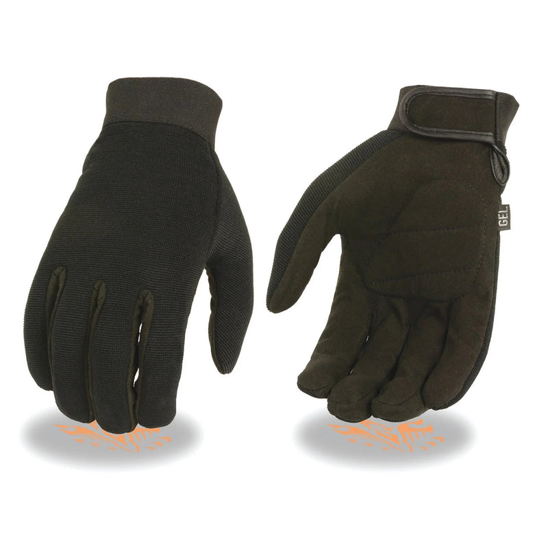 Men's Black Textile Mechanics Gloves with Amara Bottom