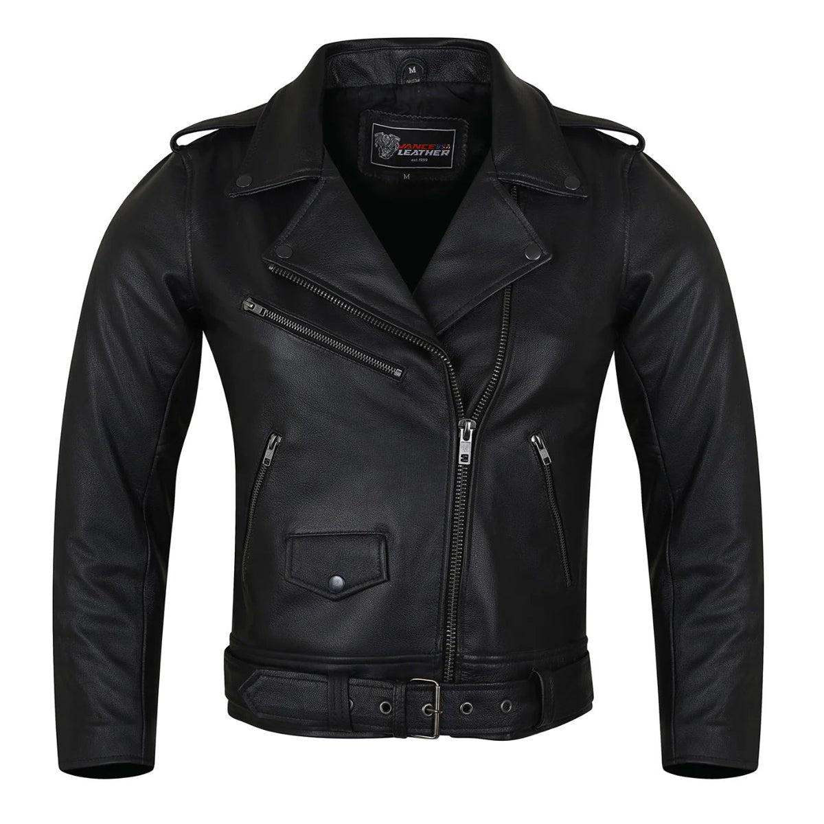 Vance Ladies Premium Goatskin Classic Motorcycle Leather Jacket