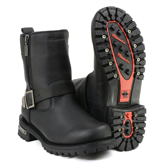 Men's Black Afterburner Motorcycle Leather Boots