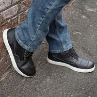 MBM9002 Men's Reinforced Leather Biker Riding Shoes Shift Protection