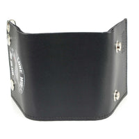 Men's 4” Leather “Lone Wolf No Club” Tri-Fold Wallet w/ Anti-Theft Stainless Steel Chain