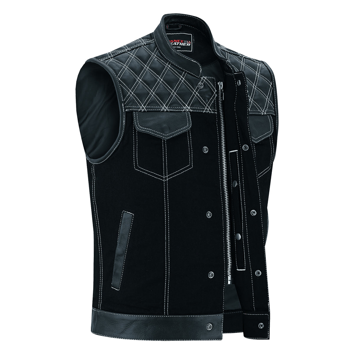 Concealed carry leather vest motorcycle hotsell