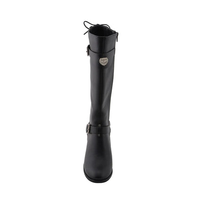 Womens Tall Black Back End Laced Riding Boots