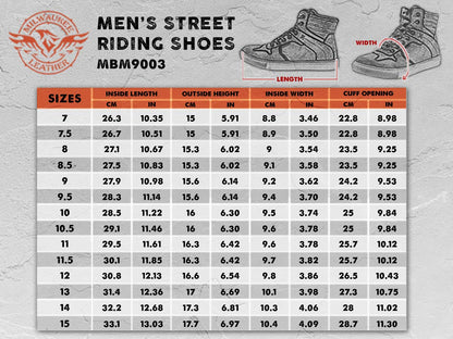 Men's Leather and Canvas Street Riding Waterproof Shoes Grey