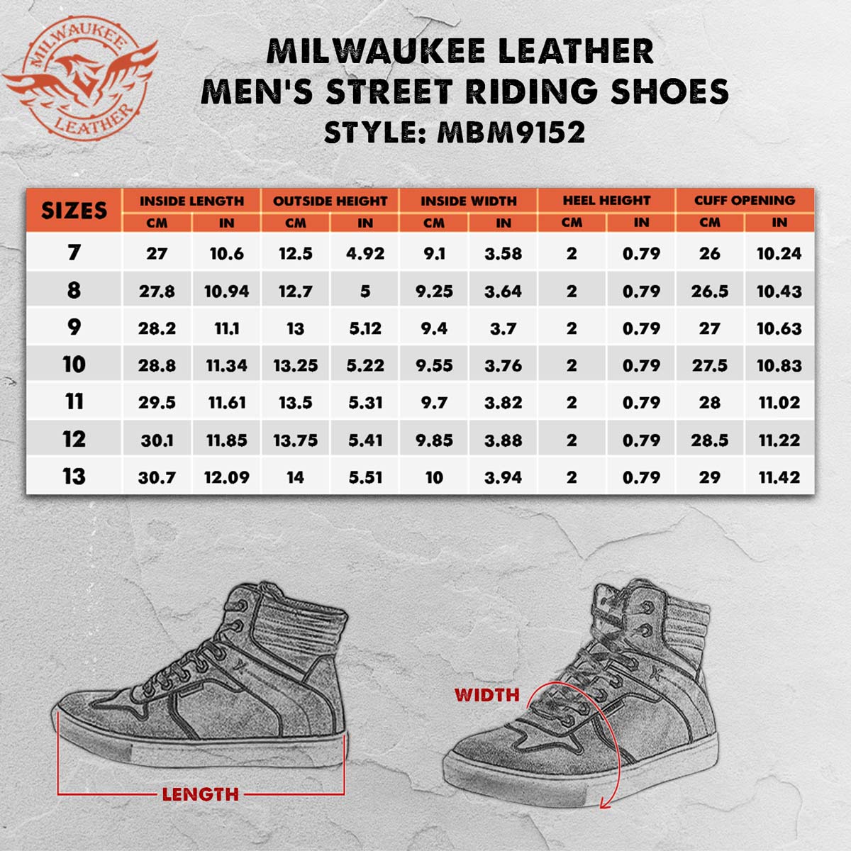 MBM9152 High-Top Biker Riding Shoes Waterproof Black