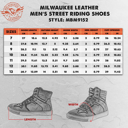 MBM9152 High-Top Biker Riding Shoes Waterproof Black