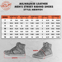 MBM9154 Men's High-Top Riding Shoes Waterproof Leather Cognac