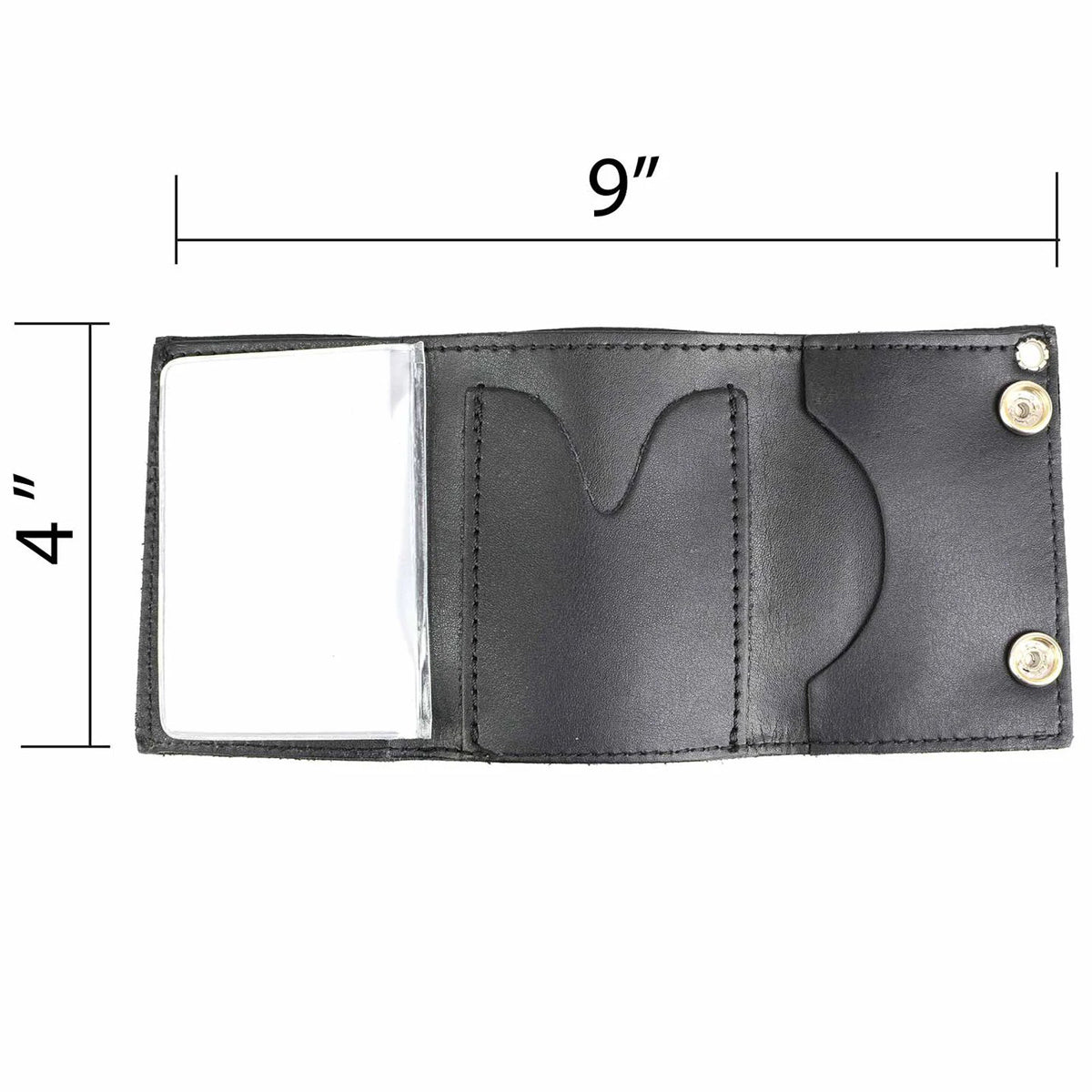 Men's 4” Leather “Skeleton Finger” Tri-Fold Wallet w/ Anti-Theft Stainless Steel Chain