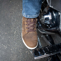 Waterproof Leather Motorcycle Riding Shoes Ankle Support Brown