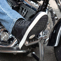 MBM9002 Men's Reinforced Leather Biker Riding Shoes Shift Protection