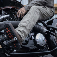 Classic 11-Inch Harness Motorcycle Boots Square Toe Dark Brown