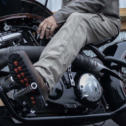 Classic 11-Inch Harness Motorcycle Boots Square Toe Dark Brown