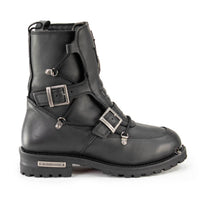 MBM9076 Tactical Logger Leather Boots with Buckle Enhancement Black