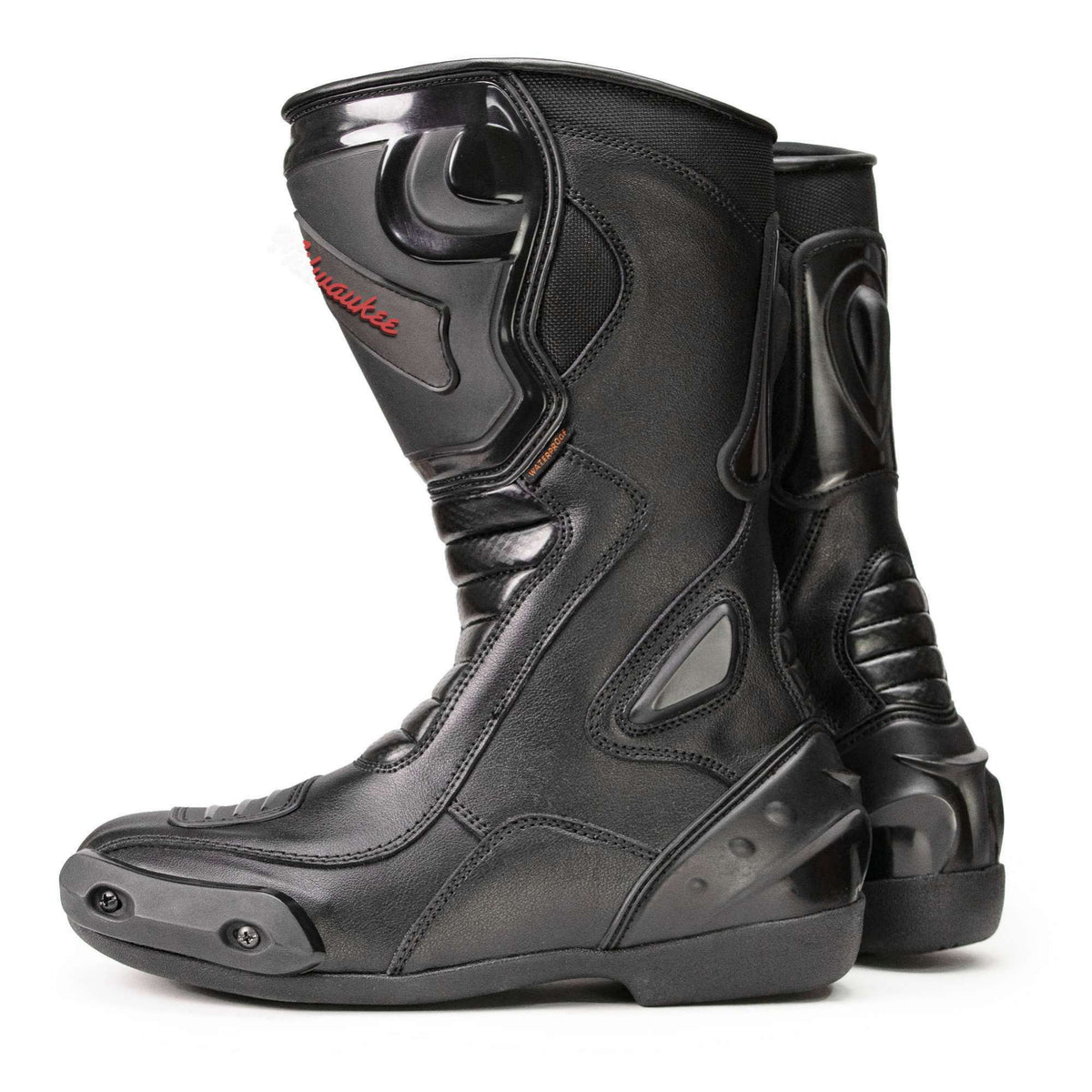 Type-R Waterproof Leather Riding Boots Black
