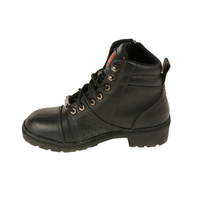 LADIES MOTORCYCLE LACE TO TOE BOOT