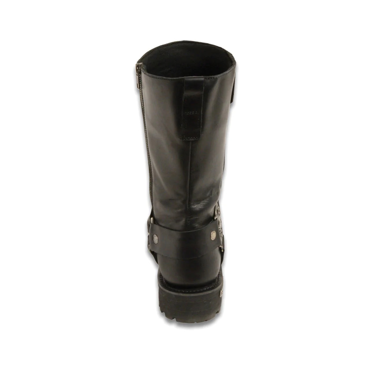 MEN'S WIDE MOTORCYCLE GENUINE WATERPROOF COW LEATHER 11 INCH LONG SQUARE BOOT