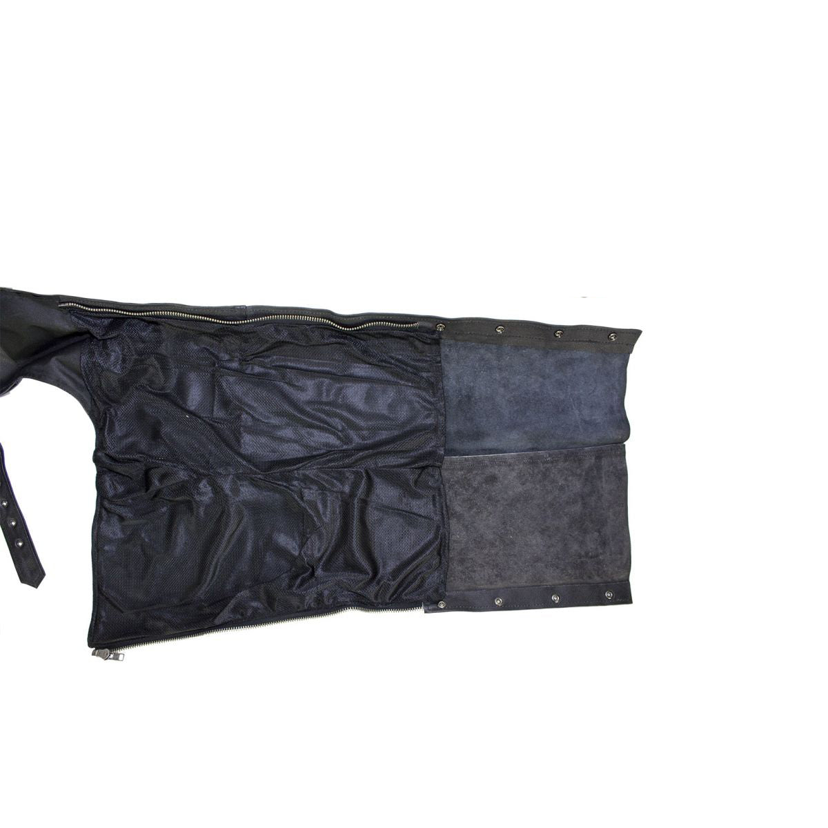 Black Multi-Pocket Premium Cowhide Leather Chaps