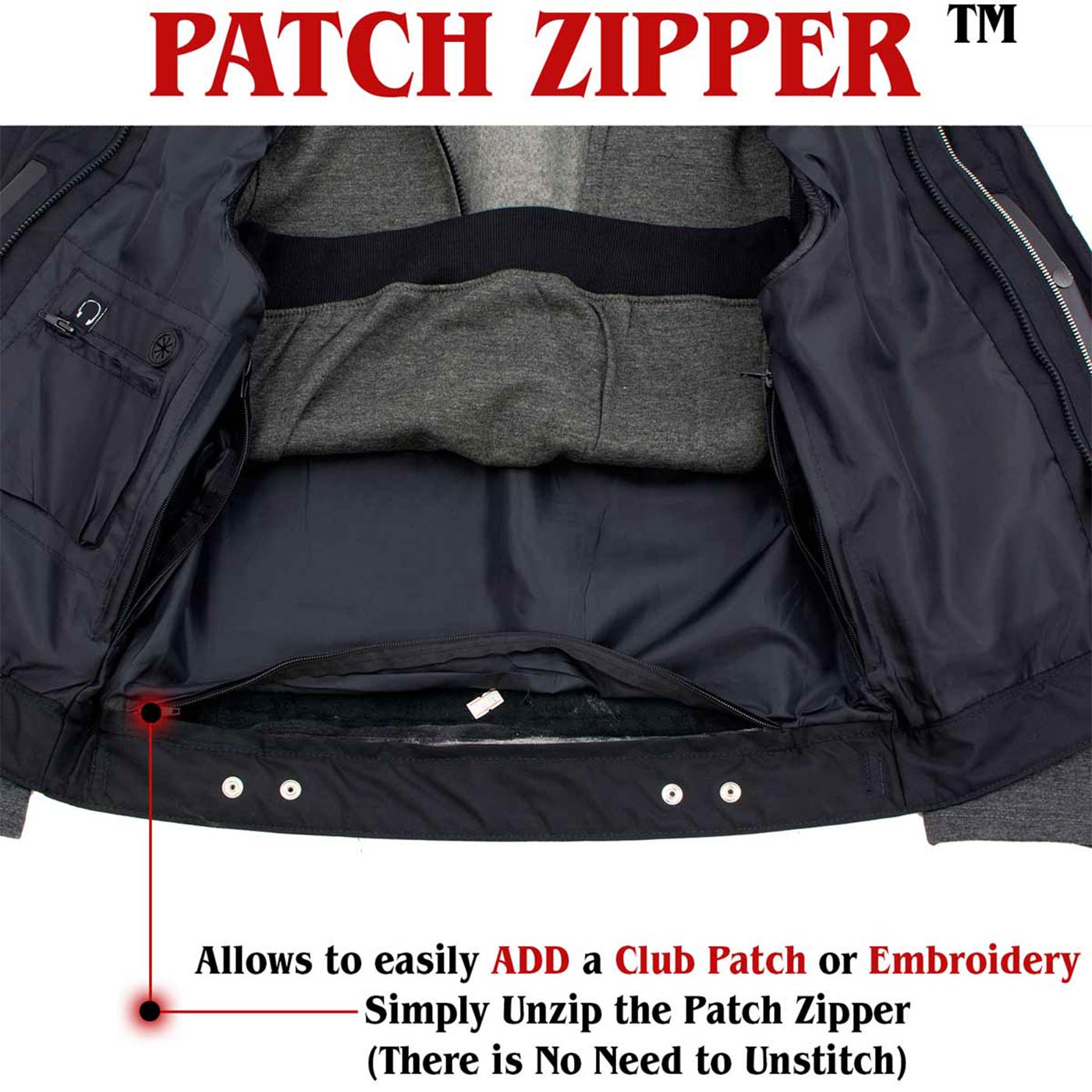 Men's 2 in 1 Classic Black Premium Leather Motorcycle Hoodie Jacket w/ Convertible Vest