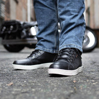 MBM9004WP Waterproof Motorcycle Riding Shoes Reinforced Leather Black