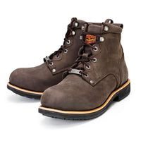 6-Inch Logger Motorcycle Boots, Dark Brown Leather, Lace-Up, Men's