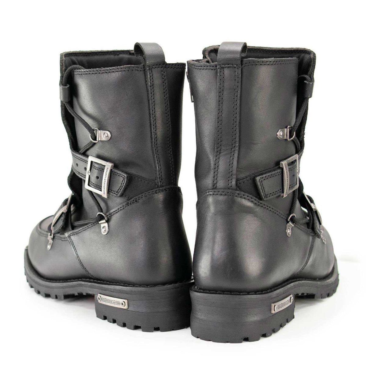 MBM9076 Tactical Logger Leather Boots with Buckle Enhancement Black