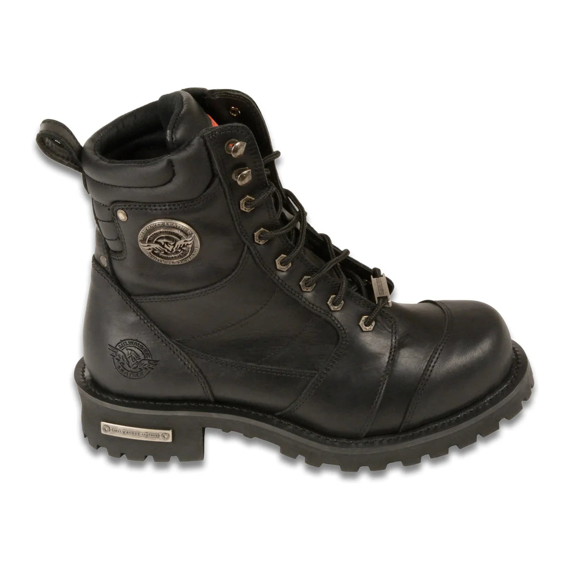 WIDE MEN S MOTORCYCLE BOOTS PURE LEATHER 8 INCH CLASSIC LOGGER