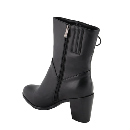 Womens Black Lace Side Riding Boots