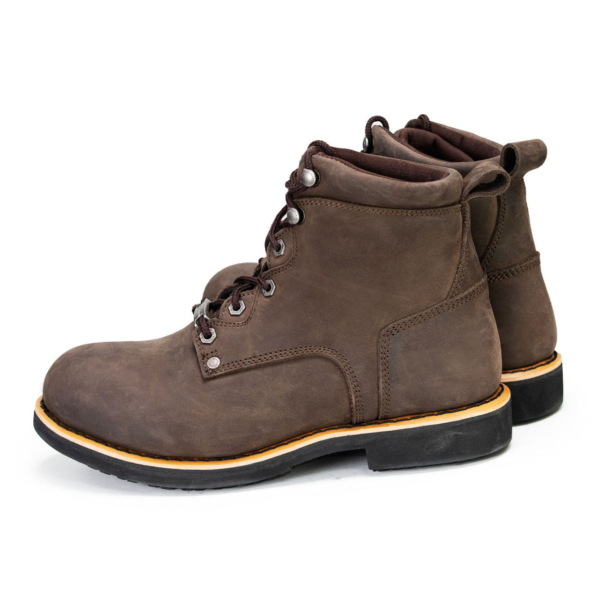 6-Inch Logger Motorcycle Boots, Dark Brown Leather, Lace-Up, Men's