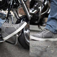 MBM9109 Street Riding Waterproof Shoes Suede Leather Reinforced Grey