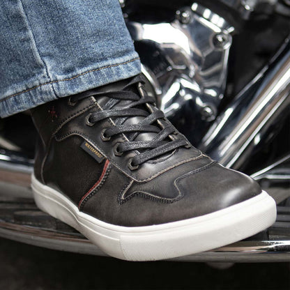 MBM9152 High-Top Biker Riding Shoes Waterproof Black