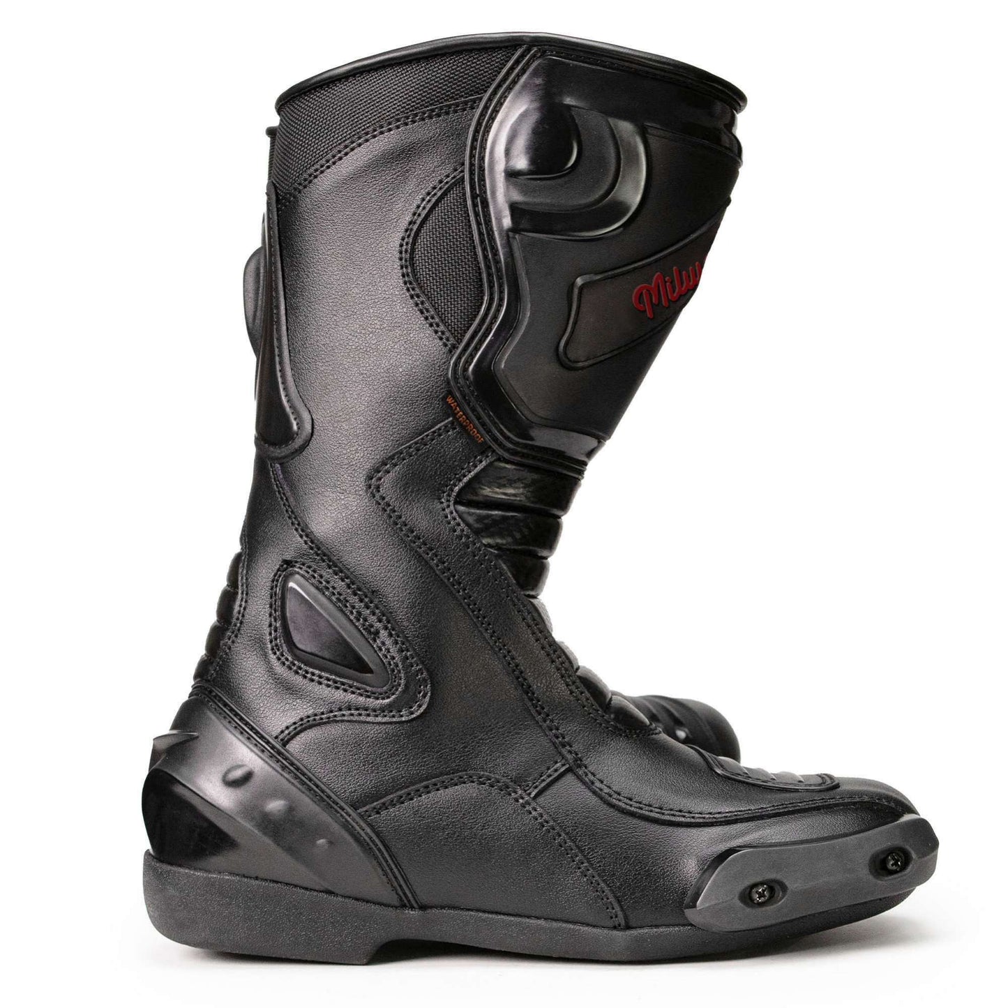 Type-R Waterproof Leather Riding Boots Black