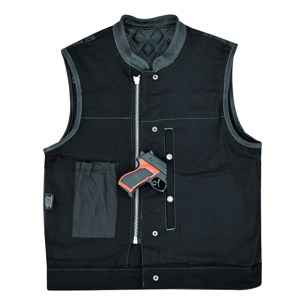 Machine Head ONE OF A KIND Black Denim Motorcycle Vest - Size XL - 6  Pockets | Black denim, Denim button up, Clothes design