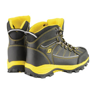 Men’s Black & Yellow Water & Frost Proof Leather Boots W/ Composite Toe