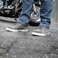 MBM9109 Street Riding Waterproof Shoes Suede Leather Reinforced Grey