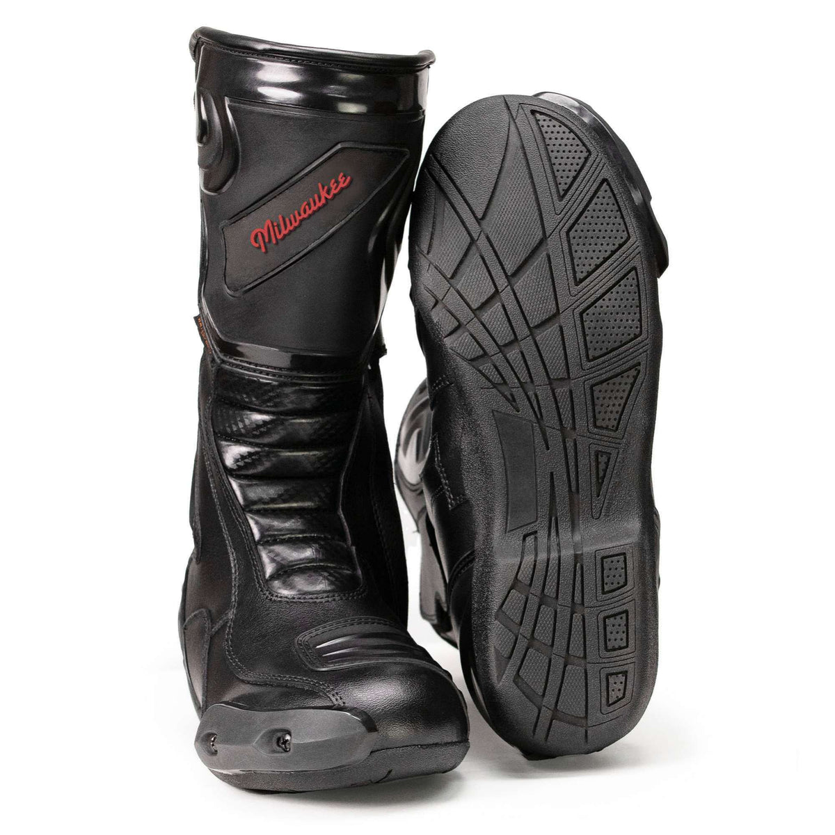 Type-R Waterproof Leather Riding Boots Black