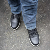 MBM9004WP Waterproof Motorcycle Riding Shoes Reinforced Leather Black