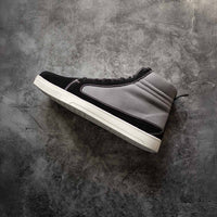 Black Suede and Canvas Casual Street Riding Shoes with Ankle Support