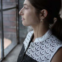 Women's 'Skelly' Black with White Motorcycle Denim Vest w/ Skull Embroidery