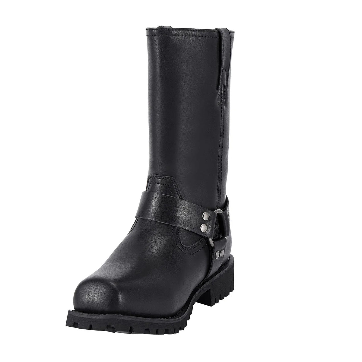 Mens black 2025 leather biker boots