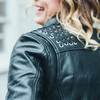 Black Widow - Women's Leather Motorcycle Jacket