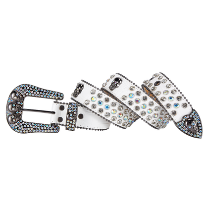 Premium Strap Men Women Western Fashion Bling Bling Rhinestones Crystal Diamond Belt