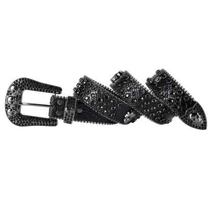 Premium Strap Men Women Western Fashion Bling Bling Rhinestone Crystal Diamond Belts