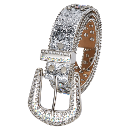 Premium Strap Men Women Western Fashion Bling Bling Rhinestones Crystal Diamond Belts