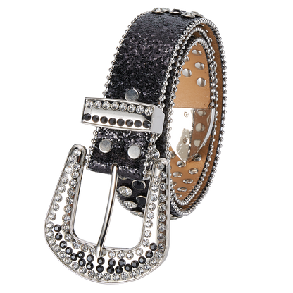 Premium Strap Men Women Western Fashion Bling Bling Rhinestones Crystal Diamonds Belt