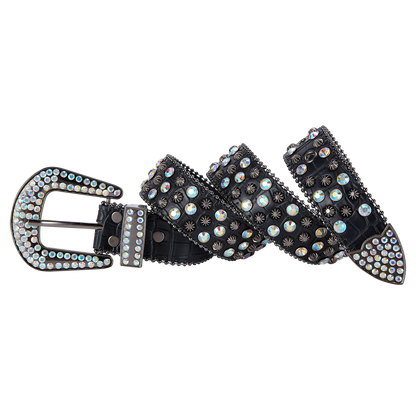 Premium Strap Men Women Western Fashion Bling Bling Rhinestones Crystal Diamond Belt
