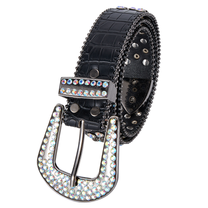 Premium Strap Men Women Western Fashion Bling Bling Rhinestones Crystal Diamond Belt