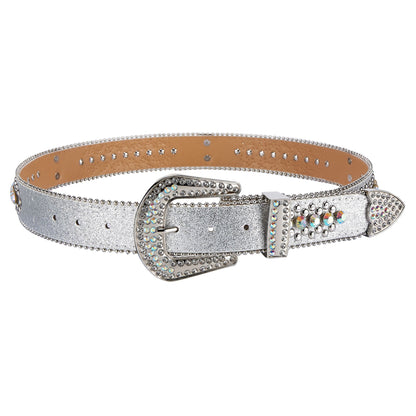 Premium Strap Men Women Western Fashion Bling Bling Rhinestones Crystal Design Belts